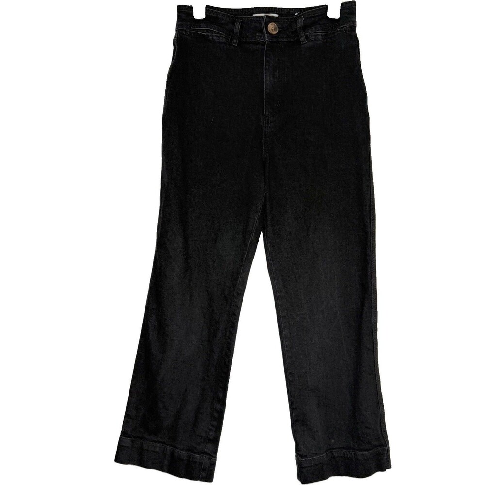 LOFT High Waist Slim Wide Leg Black Jeans Women’s Size 27/4 Stretch